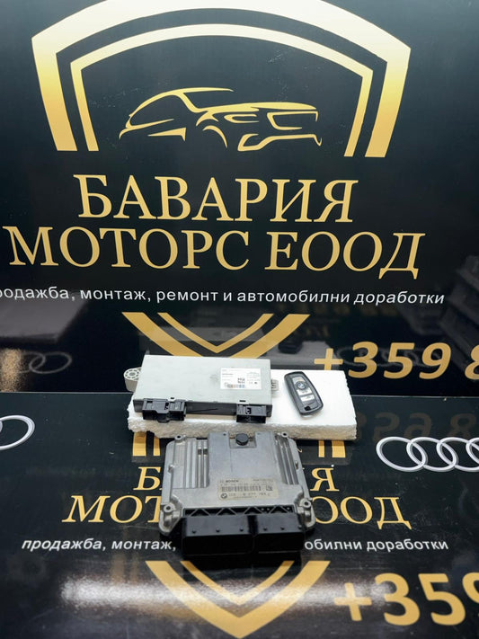 ECU комплект за управление на двигателя (DDE) с ключ и CAS4 модул за BMW 520d – N47N, 184 к.с., автоматик – 8577764